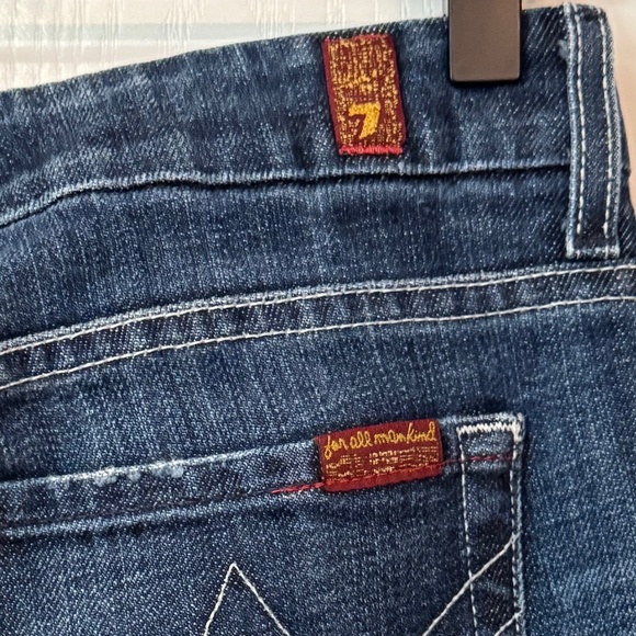 7 for All Mankind ‘A’ Pocket Low Rise Flare Denim Jeans - Picture 5 of 10